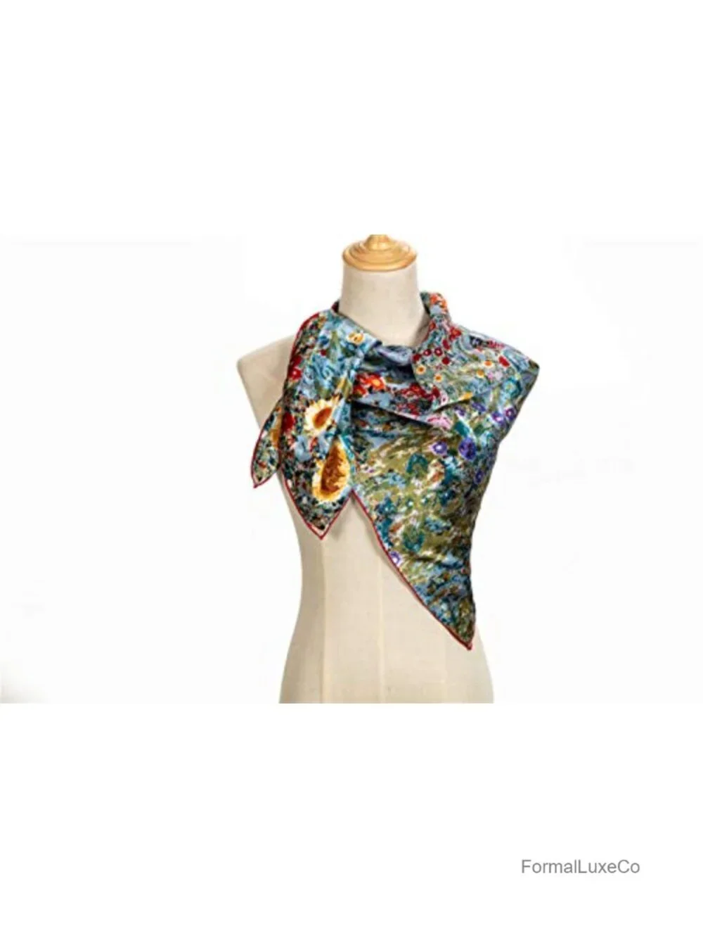 Silk Square Scarf Van Gogh Painted Fashion Scarf Wrap